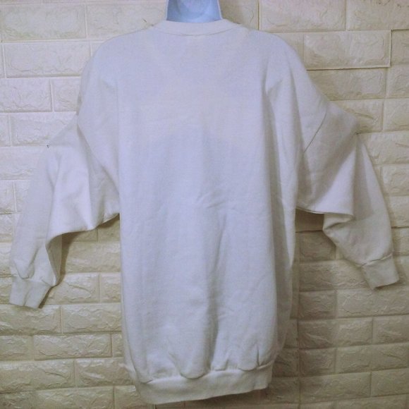 Vintage '89 Red Willow USA-made Golden Metallic Butterfly Sweatshirt -XXL White - Picture 9 of 10